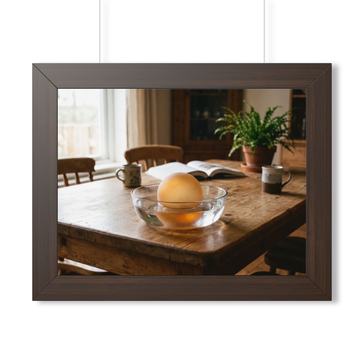 Framed Horizontal Poster - Amber Sanctuary — Walnut (14×11...