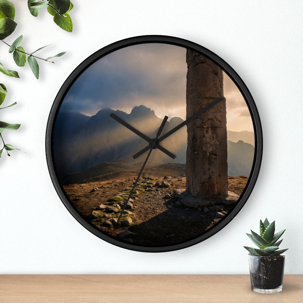 Wall Clock - Timeless Mountain Realm