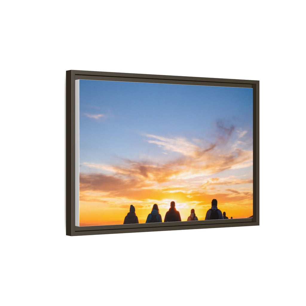Framed Canvas - Sunset Silhouette