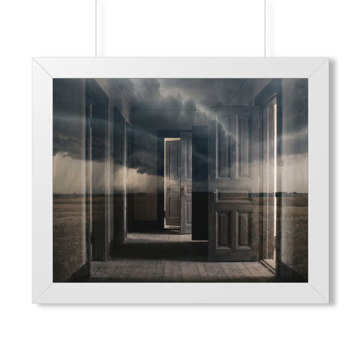 Framed Horizontal Poster - Storm Gateway — White (14×11... |...