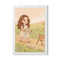 Framed Vertical Poster - Meadow Walk Fawn — White (11×14......