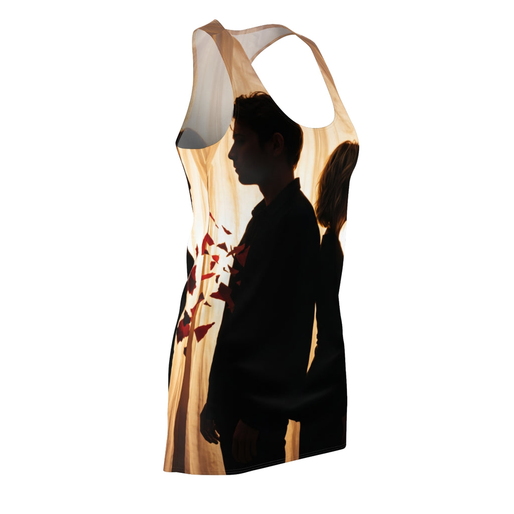 Women's Racerback Dress with Moody Art Portrait