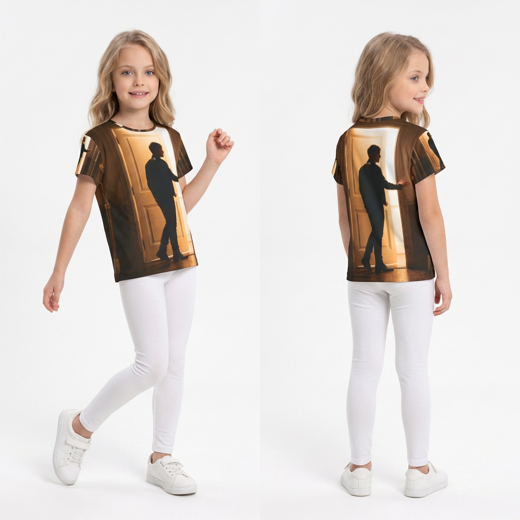 Maillot de sport enfant avec scène de couloir cinématographique