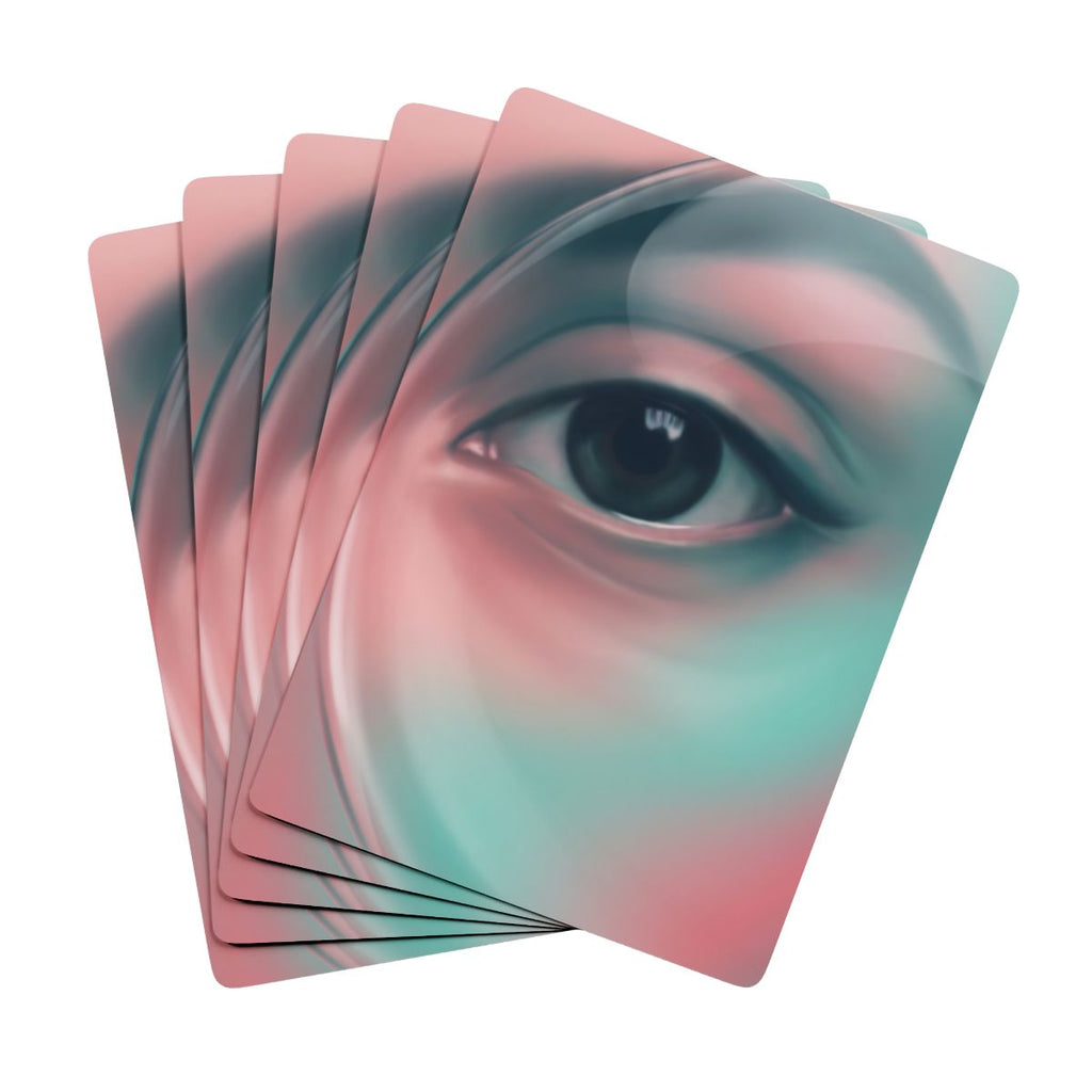 Poker Playing Cards - Magnified Vision Surrealist Portrait...