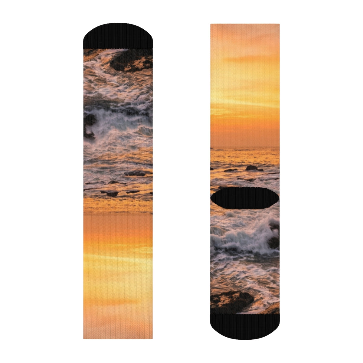 Crew Socks - Sunrise Wave Design