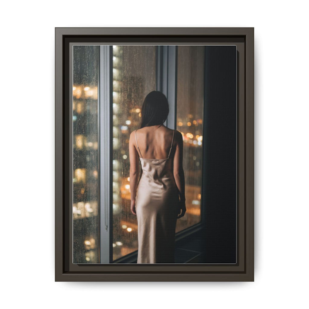 Framed Matte Canvas - Cinematic Nights — Espresso / 1.25"