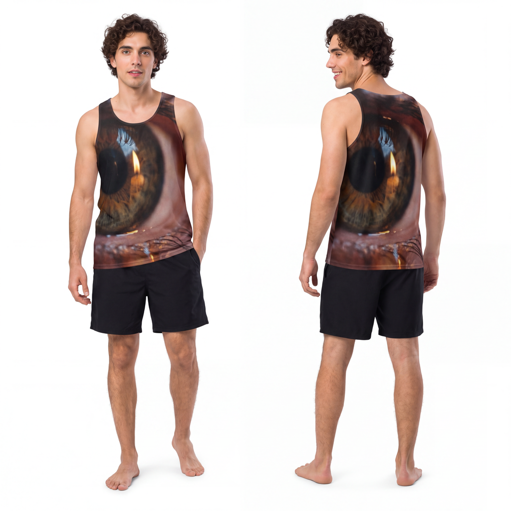 Men's Unisex Tank Top - Amber Iris Reflection Fine Art Print...