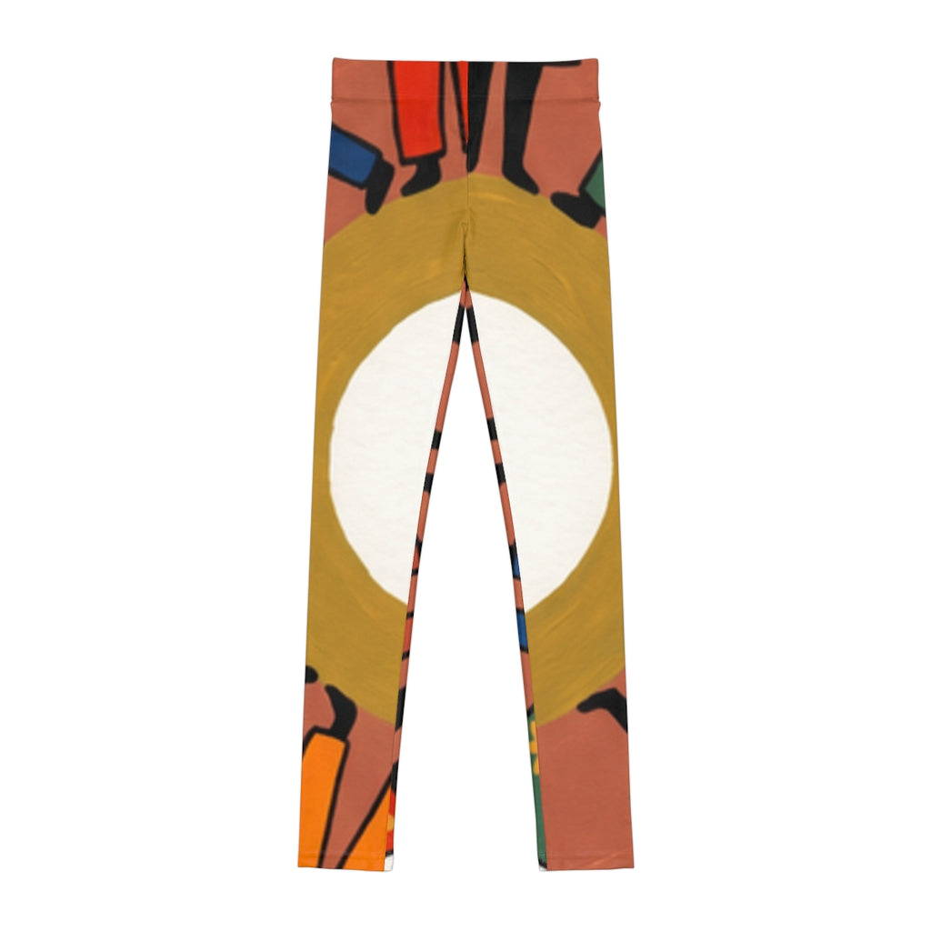 Youth Leggings - Unity Mandala Folk Art | Echovira Gallery