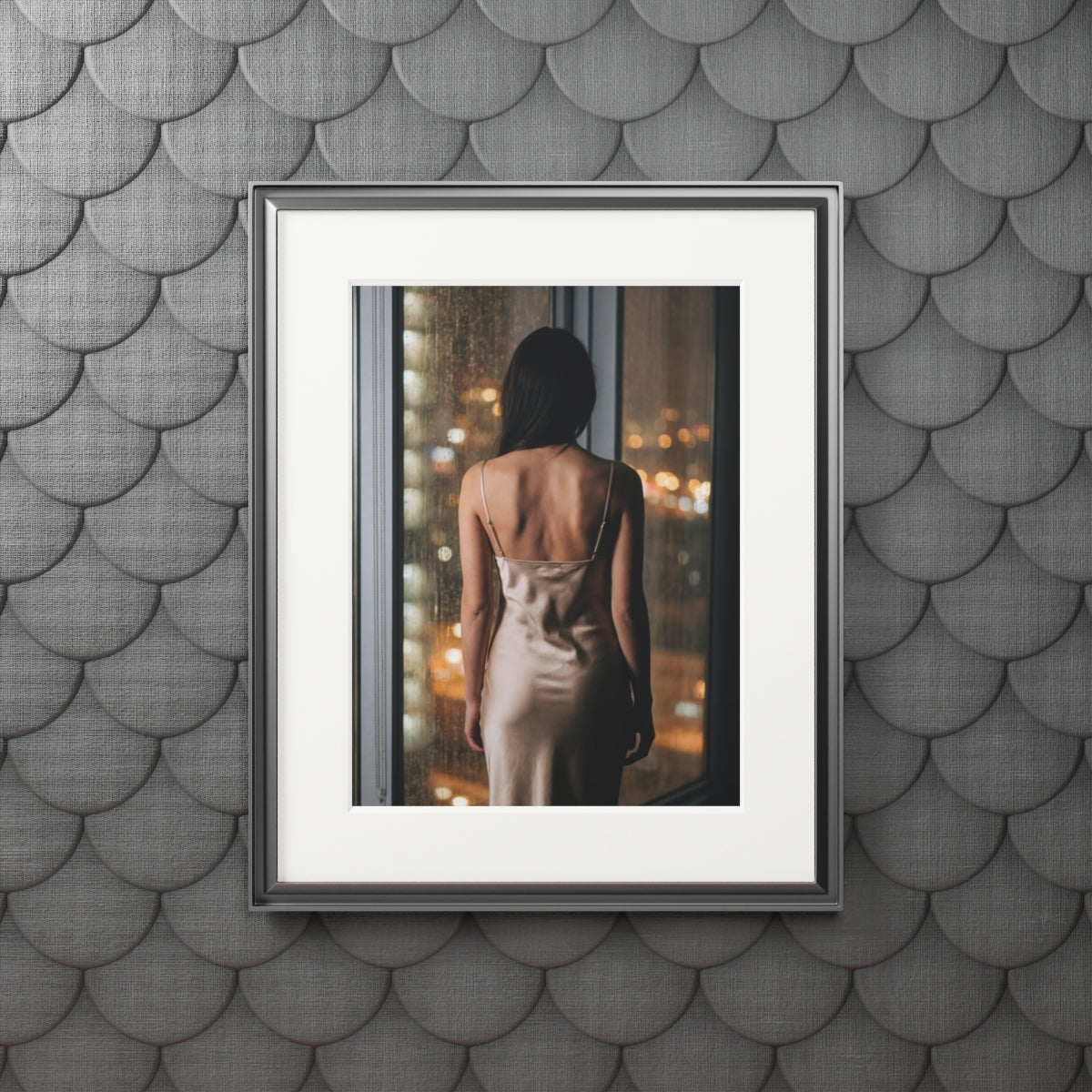 Fine Art Print - Shimmering Rainy City — Portrait (11×14 &...