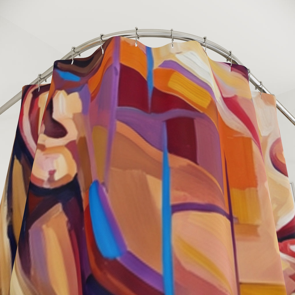 Shower Curtain - Shattered Elegance | Echovira Gallery