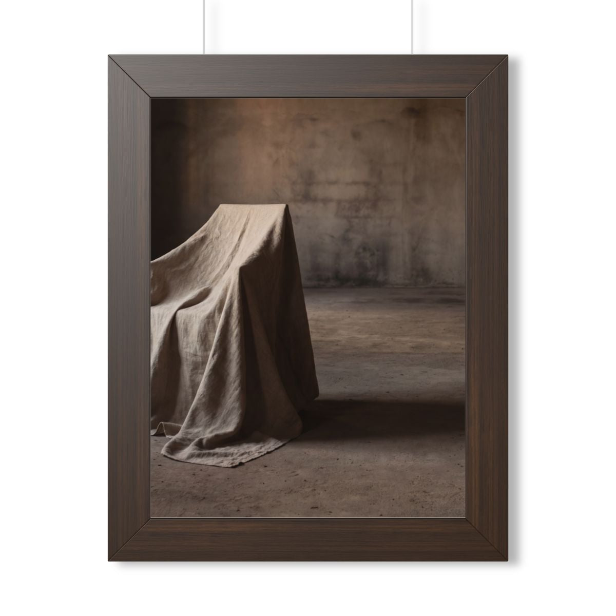 Framed Vertical Poster - Draped Silence Still Life Art... |...