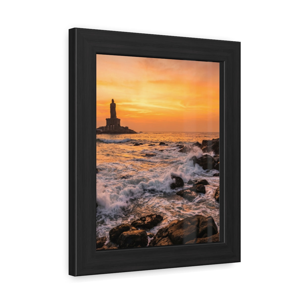 Framed Posters - Coastal Golden Glow — Portrait