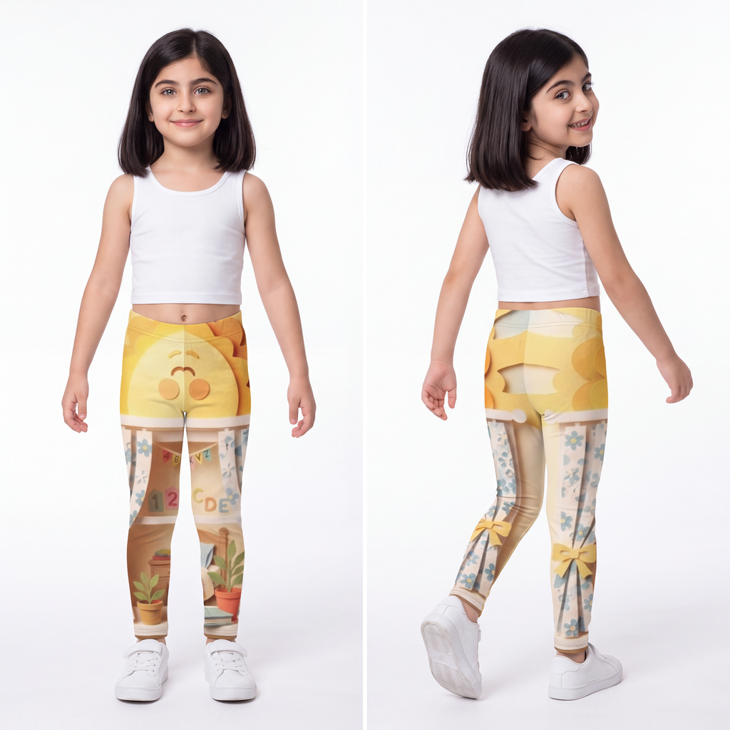 Kids Leggings - Sunshine Window Nursery Art Print | Echovira...