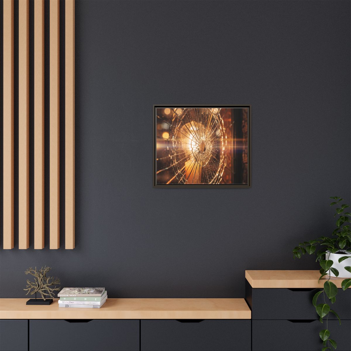 Framed Matte Canvas - Shattered Glass