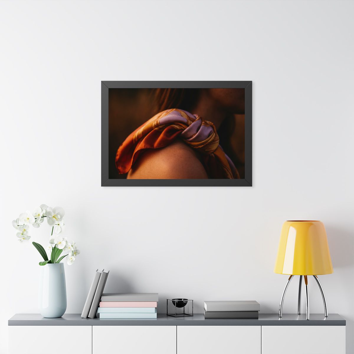 Framed Horizontal Poster - Sunset Reverie Landscape Art —......