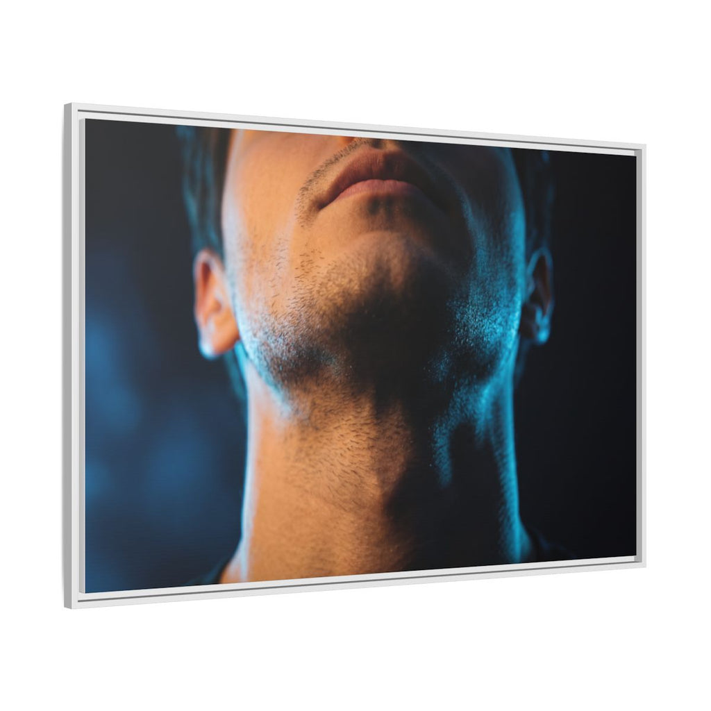 Framed Matte Canvas - Neon Pulse Core — White / 1.25"