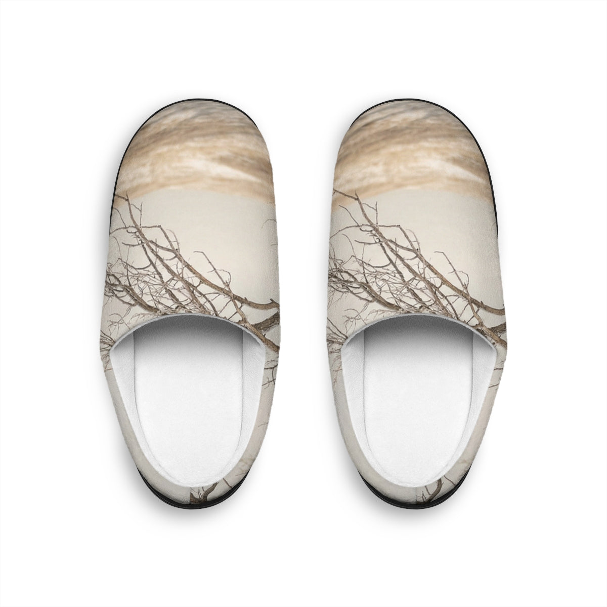 Women's Indoor Slippers - Winter Branch Solitude Landscape |...