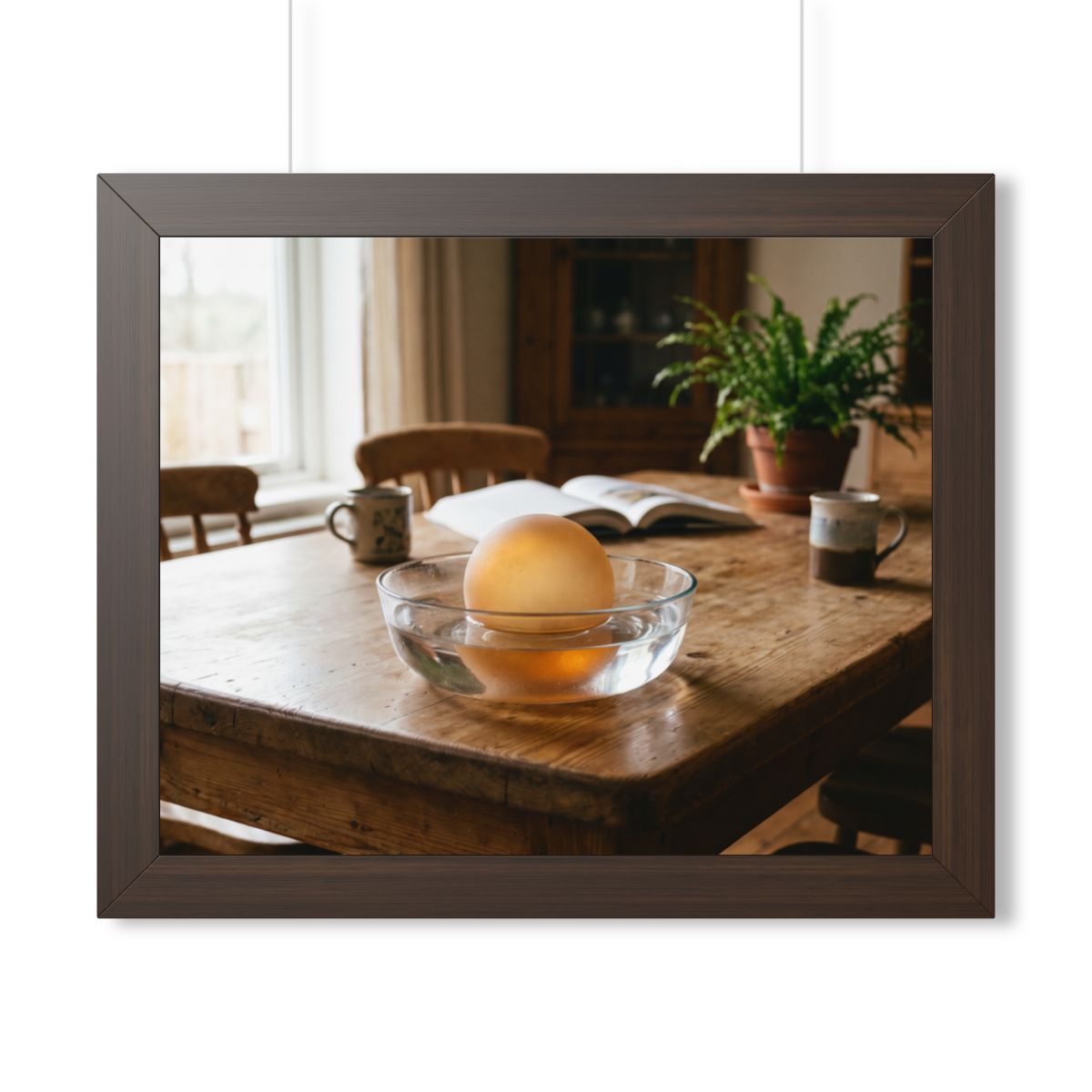 Framed Horizontal Poster - Amber Sanctuary — Walnut (14×11...