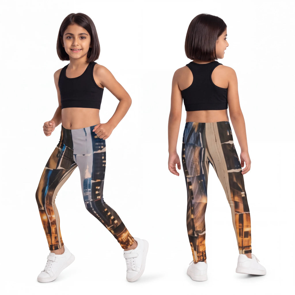 City Skyline Kids Leggings