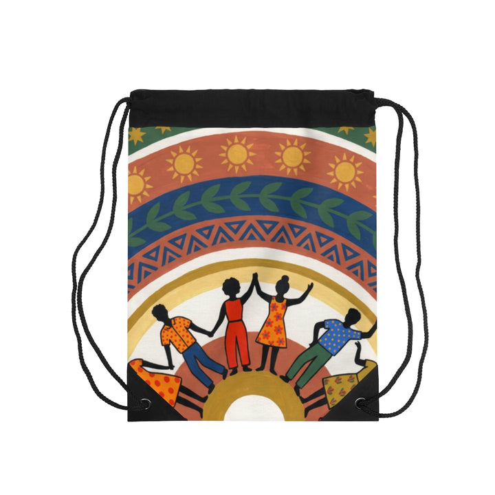 Drawstring Bag - Unity Mandala Folk Art