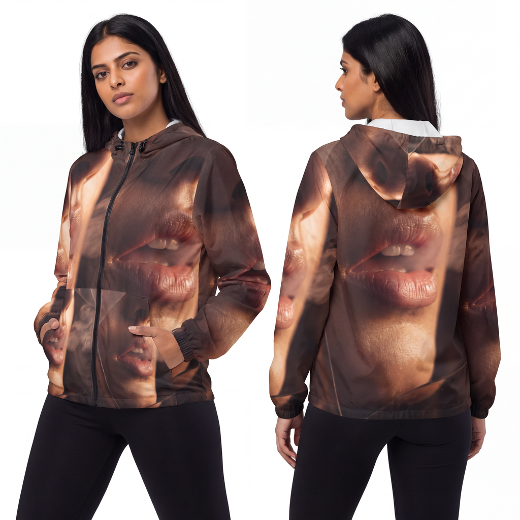 Windbreaker Jacket - Veiled Whispers | Echovira Gallery