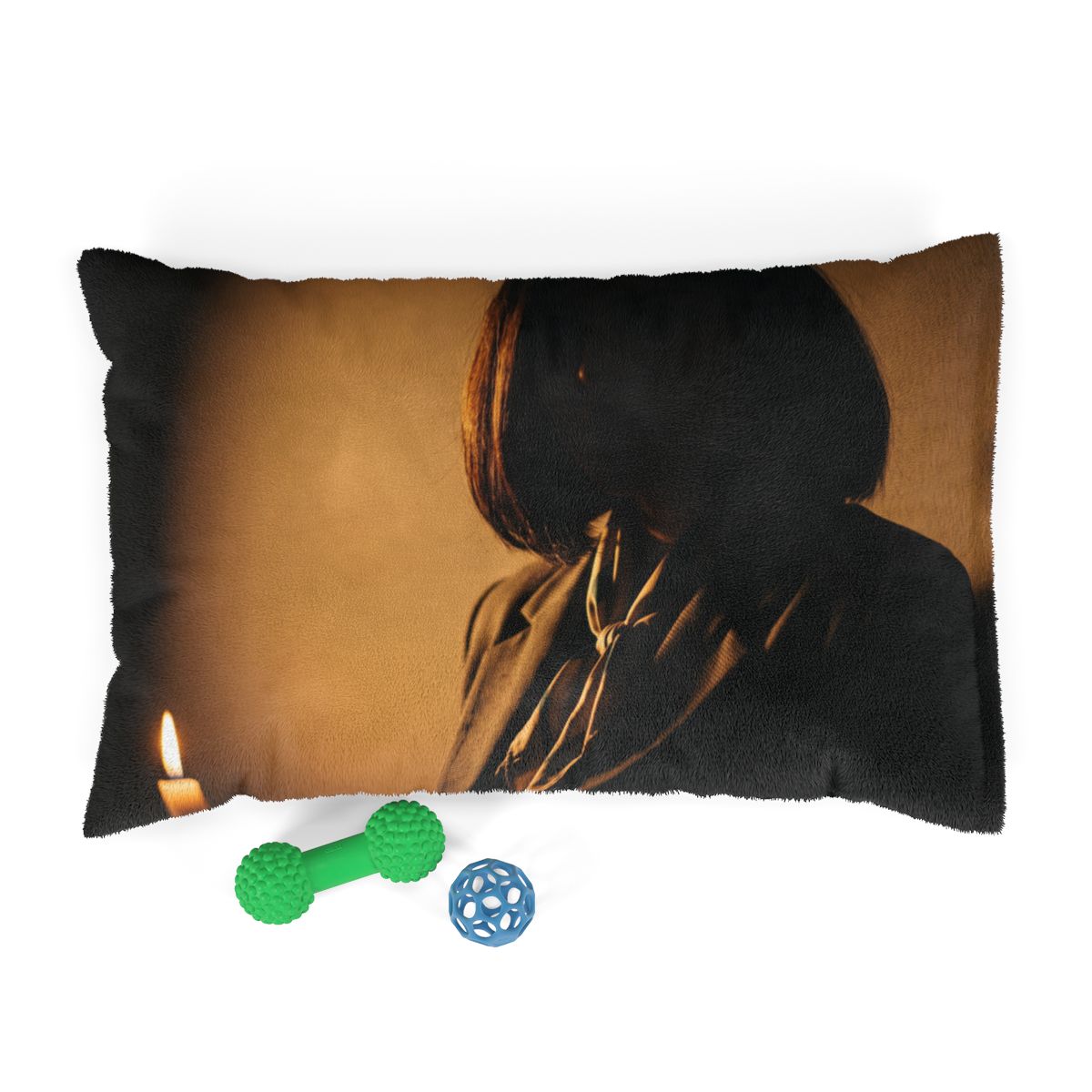 Pet Bed - Candlelight Noir Cozy Pet Cushion | Echovira...