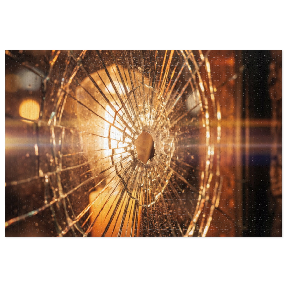 Jigsaw Puzzle with Tin - Fractured Light Glass Art... |...