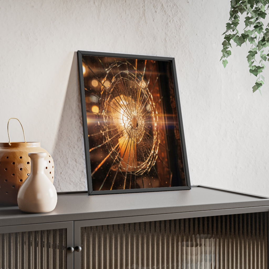 Wood Framed Poster - Cinematic Fracture