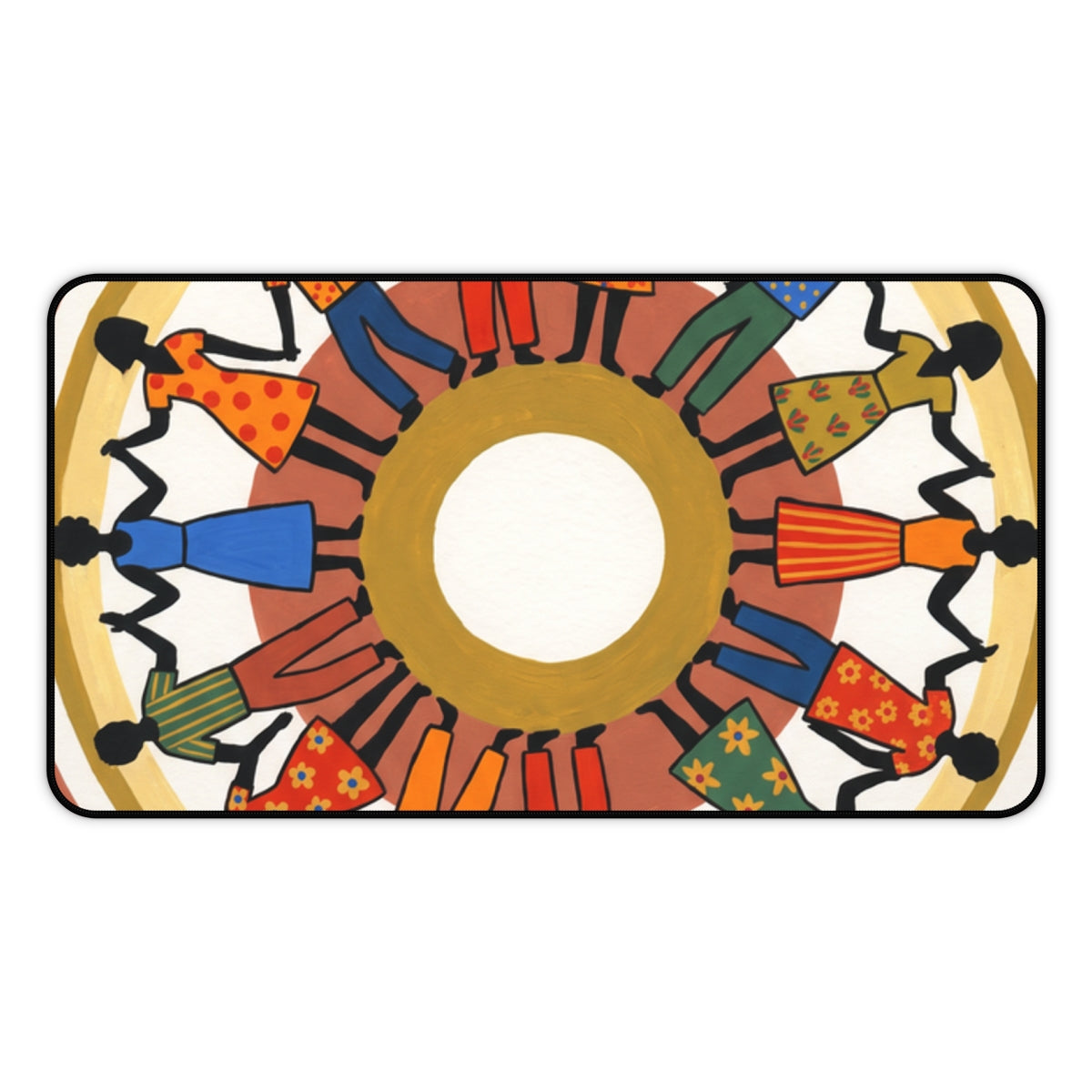Desk Mat - Unity Mandala Folk Art | Echovira Gallery