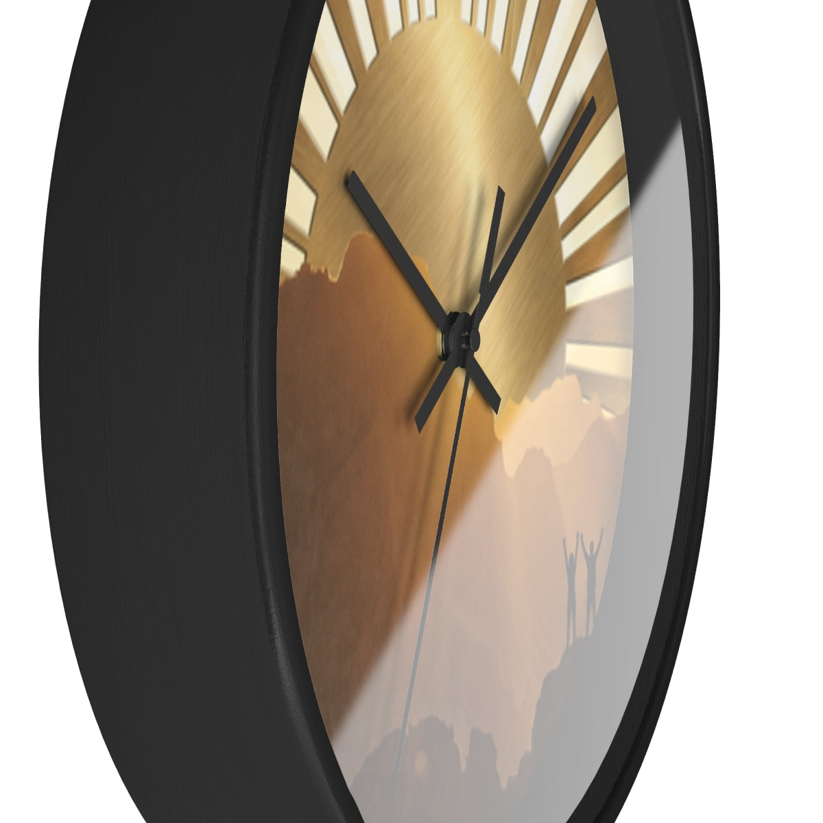 Wall Clock - Golden Summit Horizon | Echovira Gallery