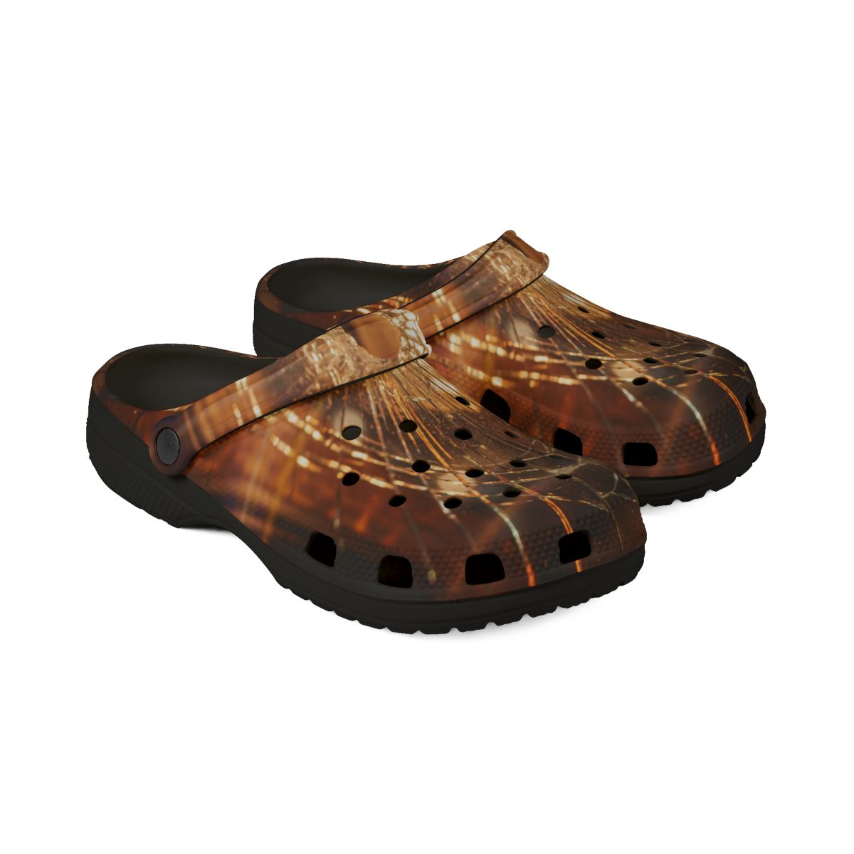 Men's EVA Foam Rubber Shoes - Shattered Light Art - Golden...