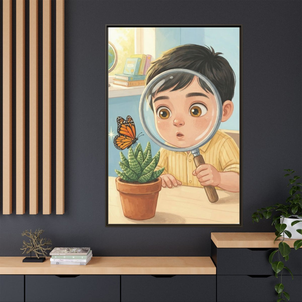 Matte Canvas Framed - Curious Naturalist — Espresso / 1.25"...