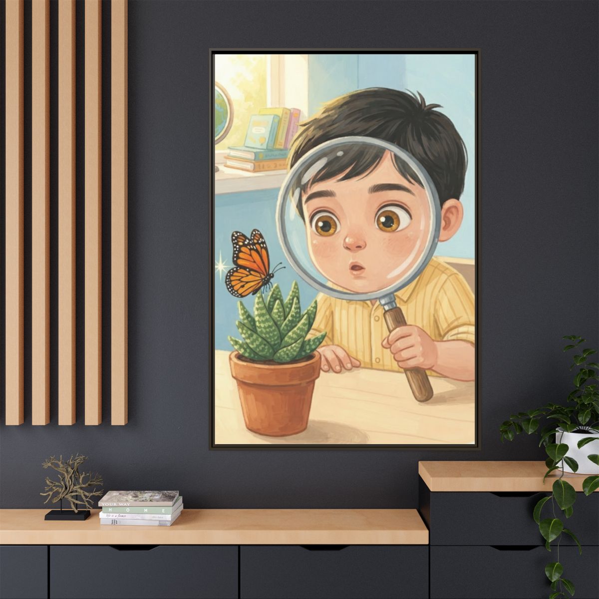 Matte Canvas Framed - Curious Naturalist — Espresso / 1.25"...