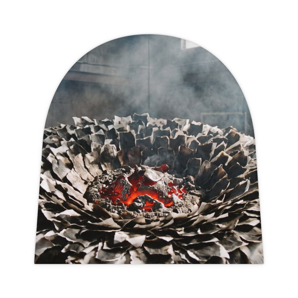 Molten Heart Industrial Sculpture Baby Beanie