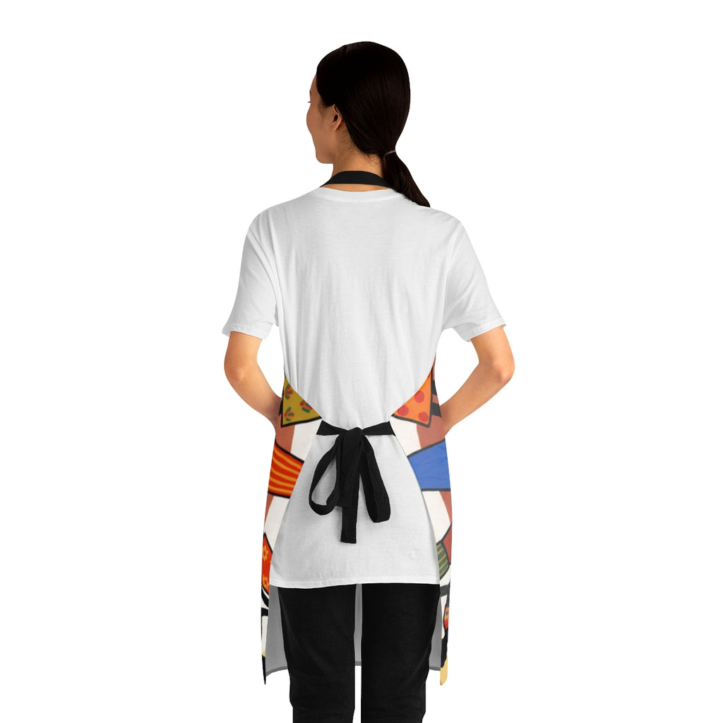 Cooking Apron - Unity Mandala Folk Art | Echovira Gallery