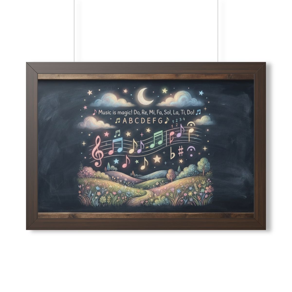 Framed Horizontal Poster - Melody Meadows — Walnut (14×11......