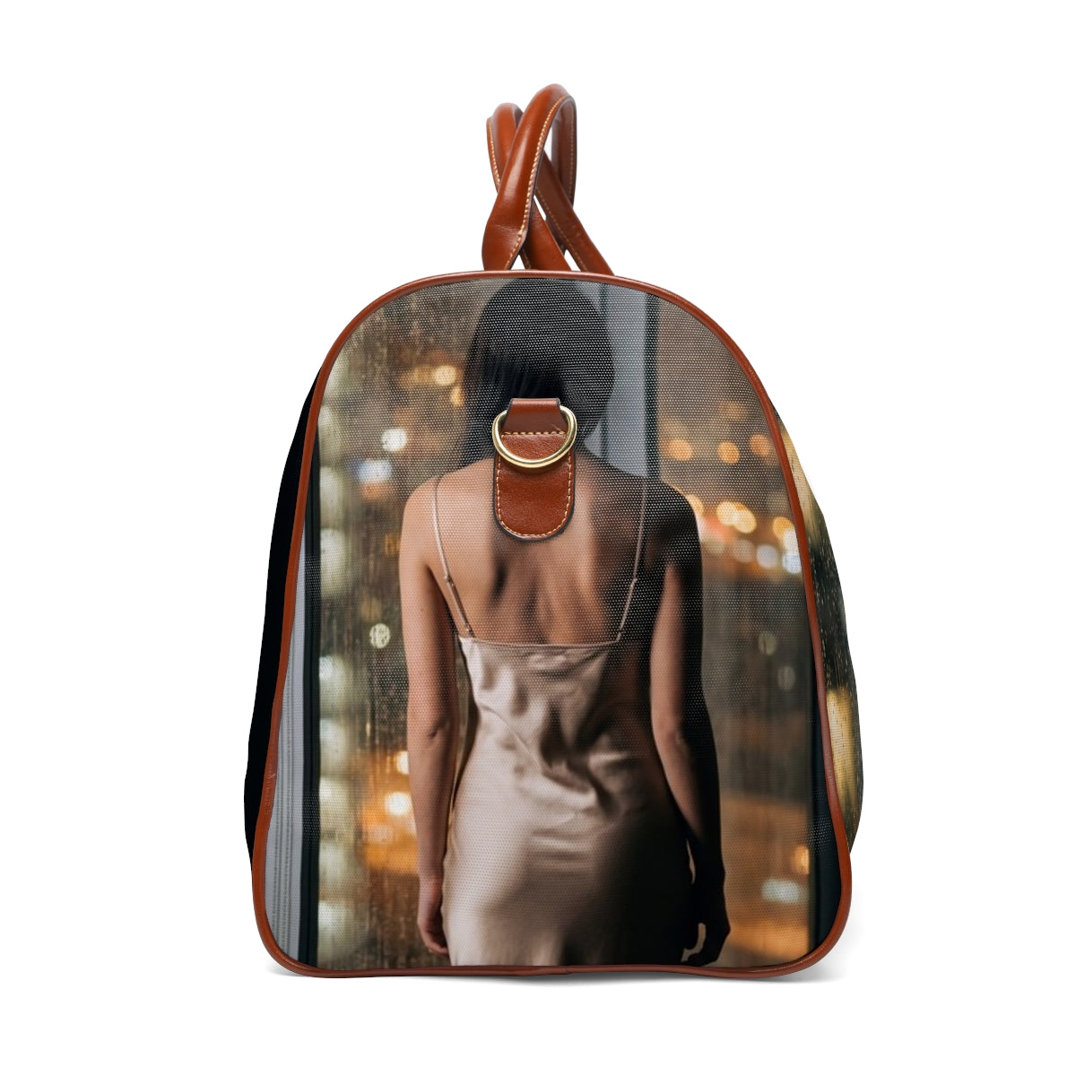 Waterproof Travel Bag - Rainy City Lights | Echovira Gallery