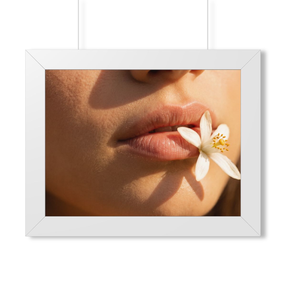 Framed Horizontal Poster - Golden Flora Panorama — White......