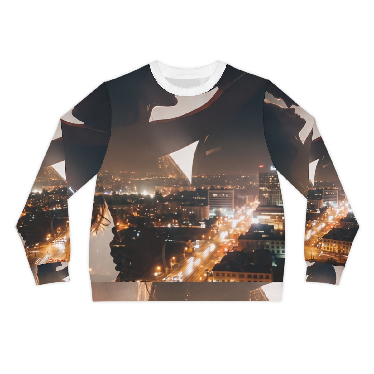 Men's Lightweight Sweatshirt - City Twilight | Echovira...