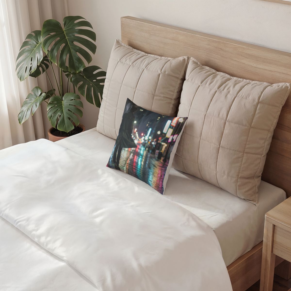 Poly Velvet Pillow - Midnight Stroll Mood | Echovira Gallery