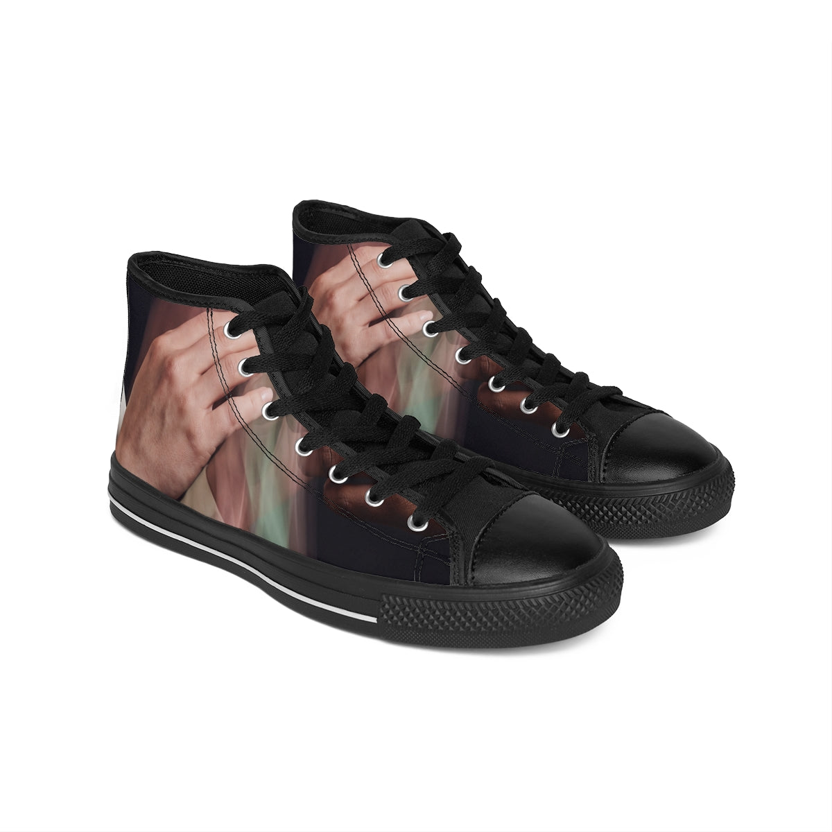 Women's Classic Sneakers with Luminous Hands Art