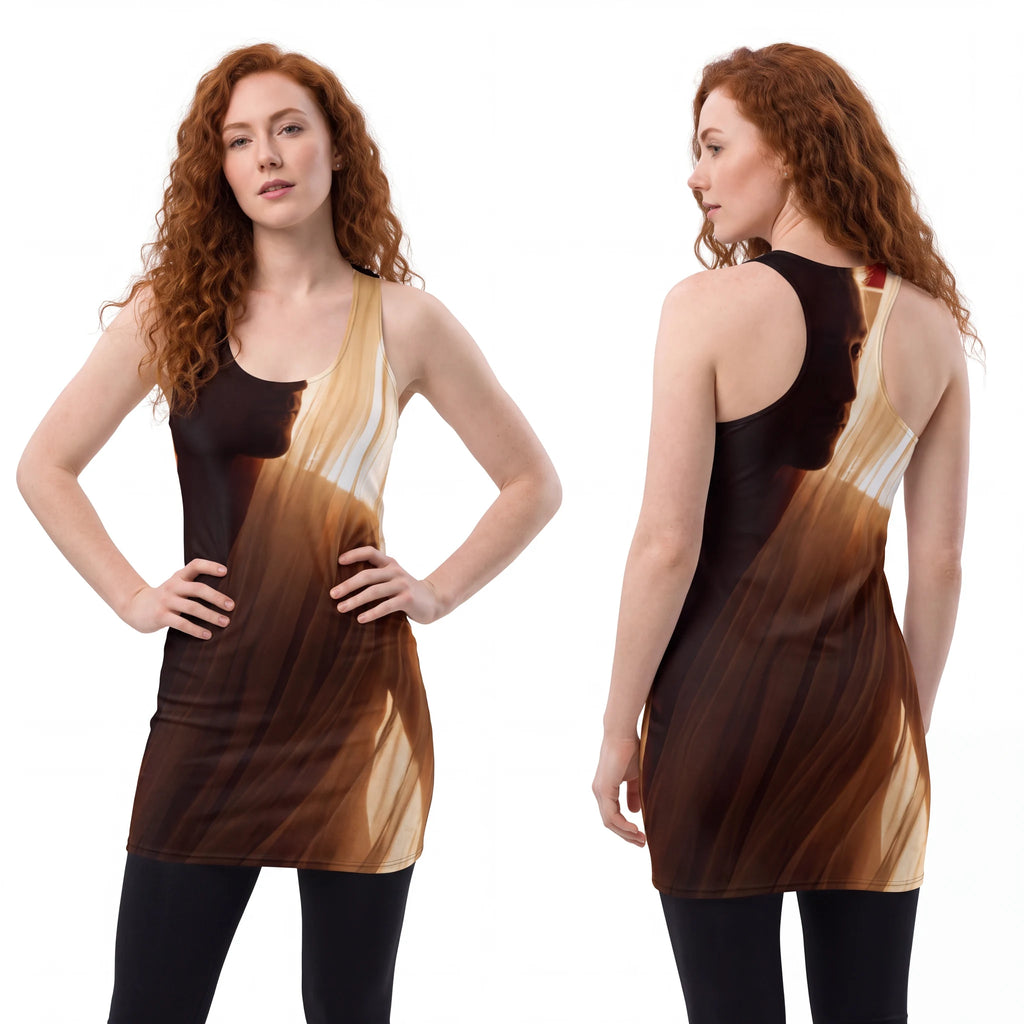 Crimson Silhouette Racerback Dress