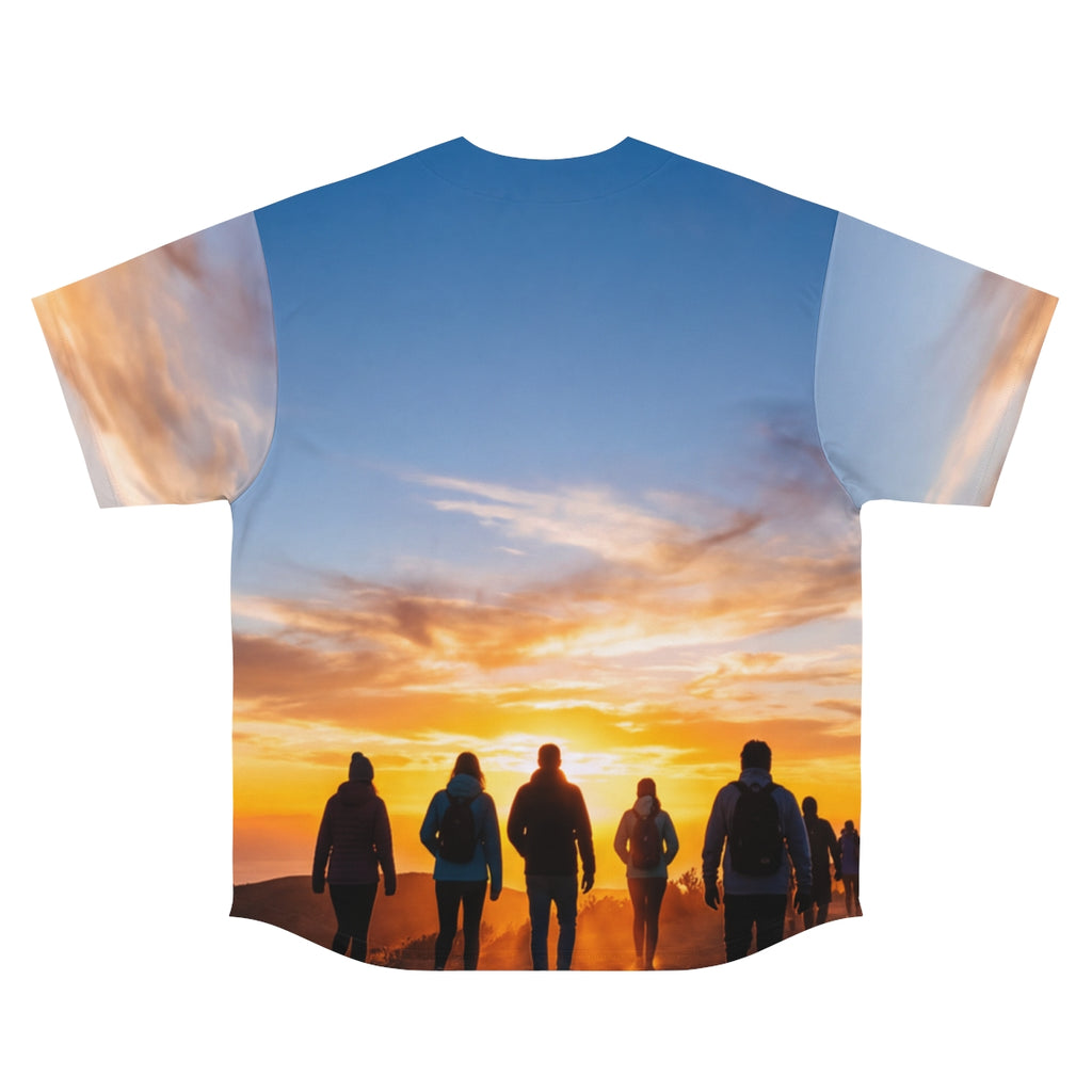 Men's Baseball Jersey - Golden Hiker Dawn