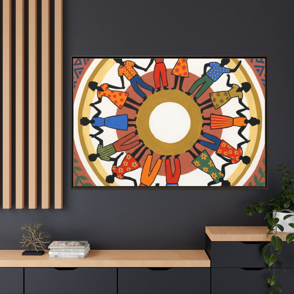 Matte Canvas, Framed - Unity Mandala Folk Art (10×8, 12×9......