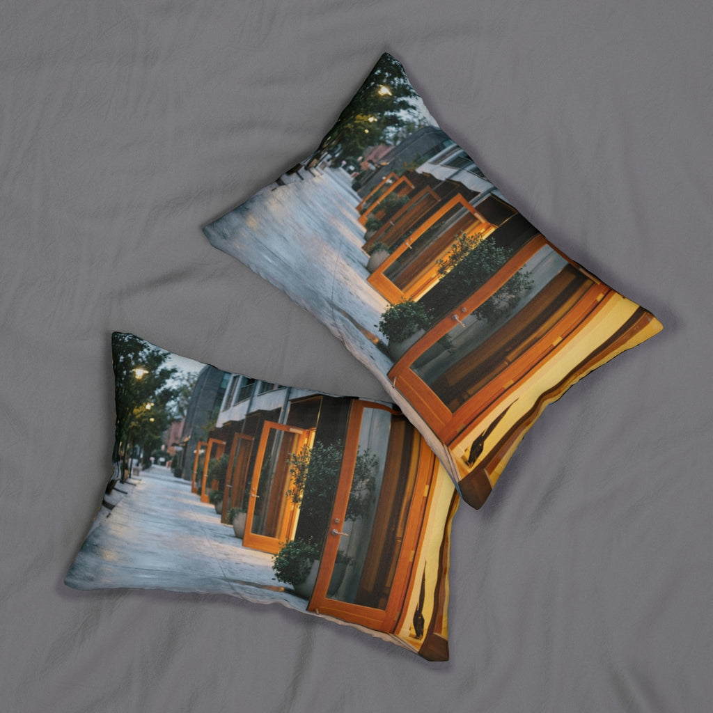 Spun Polyester Lumbar Pillow - Twilight View | Echovira...
