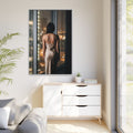 Matte Canvas, Framed - Rainy City lights Glow — White /... |...