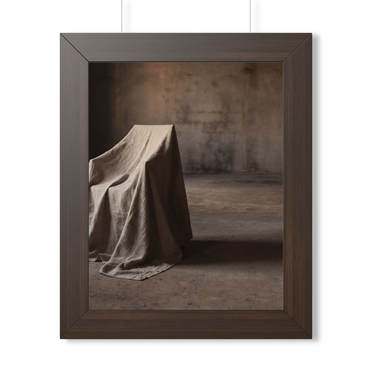 Framed Vertical Poster - Draped Silence Still Life Art... |...