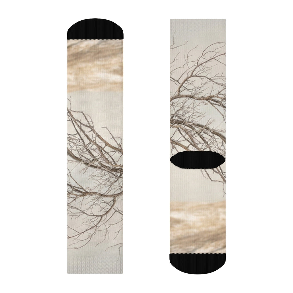Crew Socks - Minimalist Winter Tree