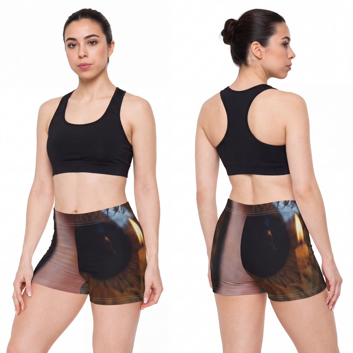 Women's Shorts - Amber Iris Reflection Fine Art Print |...