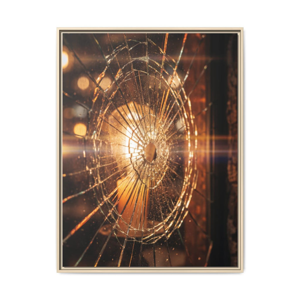 Framed Matte Canvas - Shattered Glass